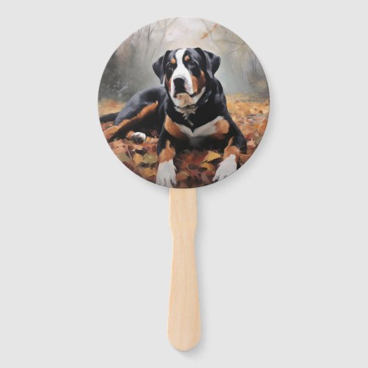 スイス素晴らしスマウンテン紅葉秋 ハンドファン (正面)