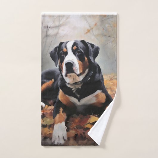 スイス素晴らしスマウンテン紅葉秋 バスタオルセット (ハンドタオル)