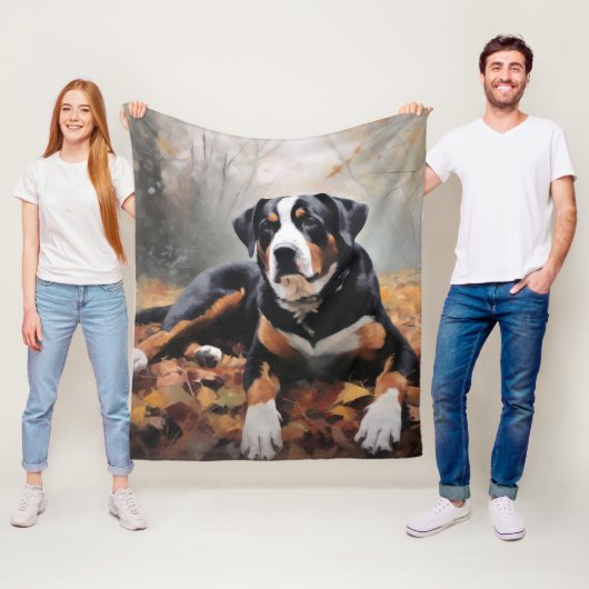 スイス素晴らしスマウンテン紅葉秋 フリースブランケット (インサイチュ)