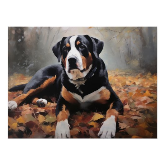 スイス素晴らしスマウンテン紅葉秋 ポスター (正面)