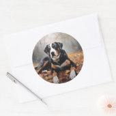 スイス素晴らしスマウンテン紅葉秋 ラウンドシール (封筒)