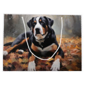 スイス素晴らしスマウンテン紅葉秋 ラージペーパーバッグ (裏面)