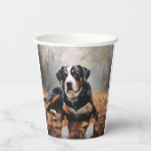 スイス素晴らしスマウンテン紅葉秋 紙コップ (裏面)