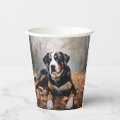 スイス素晴らしスマウンテン紅葉秋 紙コップ (正面)