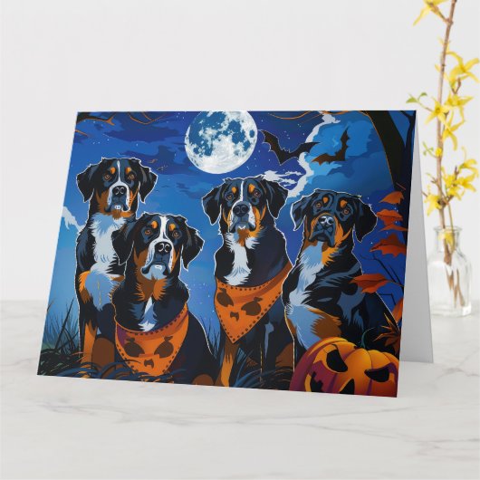 スイス素晴らしハロウィン不気味 カード (黄色い花)