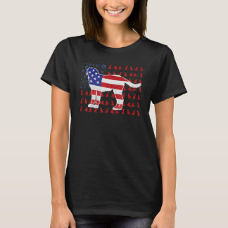 スイス素晴らしマウンテンアメリカ国旗7月4日M Tシャツ