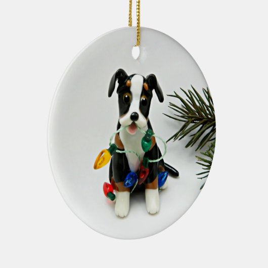 スイス素晴らしマウンテンドッグのクリスマスオーナメント セラミックオーナメント (右)