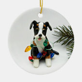 スイス素晴らしマウンテンドッグのクリスマスオーナメント セラミックオーナメント (正面)