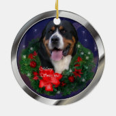 スイス素晴らしマウンテンドッグのクリスマスオーナメント セラミックオーナメント (裏面)