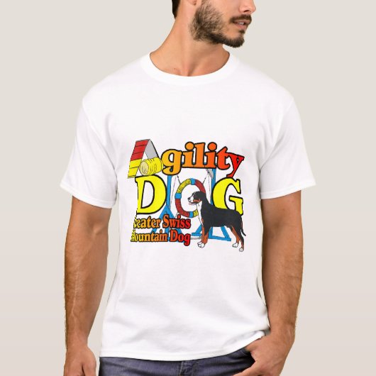 スイス素晴らしマウンテンドッグアジリティ Tシャツ (正面)