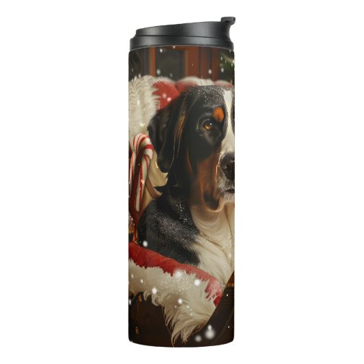 スイス素晴らしマウンテンドッグクリスマスフェスティバル タンブラー (回転左)
