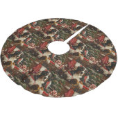 スイス素晴らしマウンテンドッグクリスマスフェスティバル ブラッシュドポリエステルツリースカート (アングル)