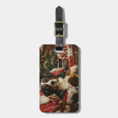 スイス素晴らしマウンテンドッグクリスマスフェスティバル ラゲッジタグ (正面縦)