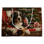 スイス素晴らしマウンテンドッグクリスマスフェスティバル ラージペーパーバッグ (正面)