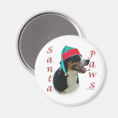 スイス素晴らしマウンテンドッグサンタポーズ マグネット (正面/裏面)