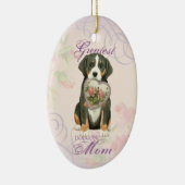スイス素晴らしマウンテンドッグハートママセラミックオルナム セラミックオーナメント (右)