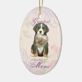 スイス素晴らしマウンテンドッグハートママセラミックオルナム セラミックオーナメント (左)