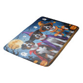 スイス素晴らしマウンテンドッグパンプキンハロウィンおもしろい バスマット (アングル)