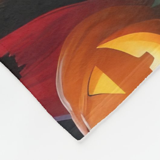 スイス素晴らしマウンテンドッグパンプキンハロウィンおもしろい フリースブランケット (角)