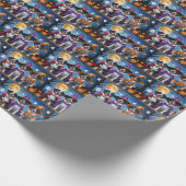 スイス素晴らしマウンテンドッグパンプキンハロウィンおもしろい ラッピングペーパー (角)