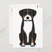 スイス素晴らしマウンテンドッグ漫画 ポストカード (正面/裏面)