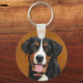 スイス素晴らしマウンテンドッグ キーホルダー (正面)