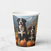 スイス素晴らしマウンテンパップオータムデライトカボチャ 紙コップ (裏面)