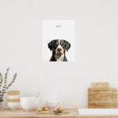 スイス素晴らしマウンテンパーソナライズされたドッグプリント ポスター (キッチン)