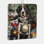 スイス素晴らしマウンテンライディングオートバイクリスマス セラミックオーナメント (右)