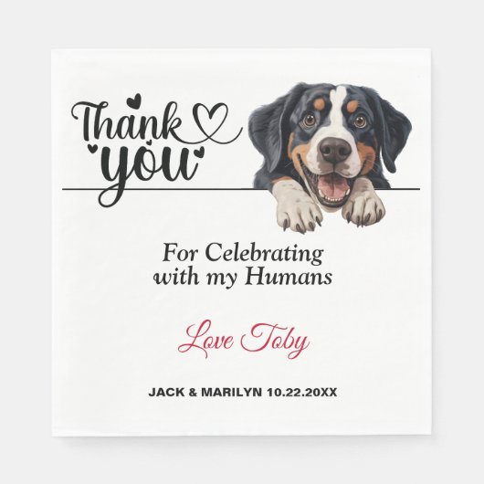 スイス素晴らしマウンテン犬ペーパーナプキン スタンダードランチョンナプキン (正面)