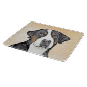 スイス素晴らしマウンテン絵画ドッグズ – オリジナルアート カッティングボード (角)