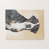 スイス素晴らしマウンテン絵画ドッグズ – オリジナルアート ジグソーパズル (横)