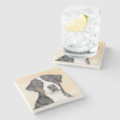 スイス素晴らしマウンテン絵画ドッグズ – オリジナルアート ストーンコースター (横)