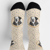 スイス素晴らしマウンテン絵画ドッグズ – オリジナルアート ソックス (上部)