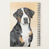 スイス素晴らしマウンテン絵画ドッグズ – オリジナルアート プランナー手帳 (裏面)