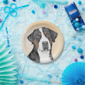 スイス素晴らしマウンテン絵画ドッグズ – オリジナルアート ペーパープレート (パーティー)