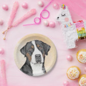 スイス素晴らしマウンテン絵画ドッグズ – オリジナルアート ペーパープレート (パーティー)