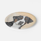 スイス素晴らしマウンテン絵画ドッグズ – オリジナルアート ペーパープレート (アングル)