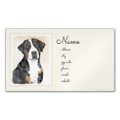 スイス素晴らしマウンテン絵画ドッグズ – オリジナルアート マグネット名刺 (正面)