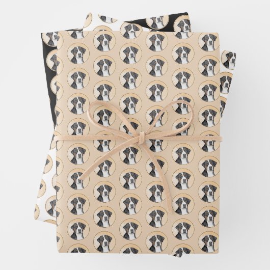 スイス素晴らしマウンテン絵画ドッグズ – オリジナルアート ラッピングペーパーシート (インサイチュ)