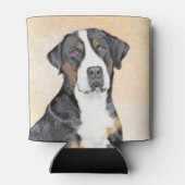 スイス素晴らしマウンテン絵画ドッグズ – オリジナルアート 缶クーラー (裏面)