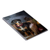 スイス素晴らしマウンテン雪そりクリスマス ノートブック (右側)