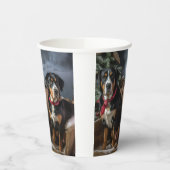 スイス素晴らしマウンテン雪そりクリスマス 紙コップ (左)