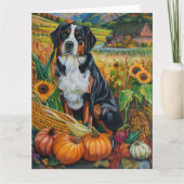 スイス素晴らし山秋の収穫感謝祭 カード (正面)