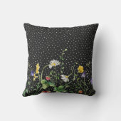 スイス縁どの点のワイルドフラワー クッション (裏面)