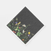 スイス縁どの点のワイルドフラワー スタンダードランチョンナプキン (角)
