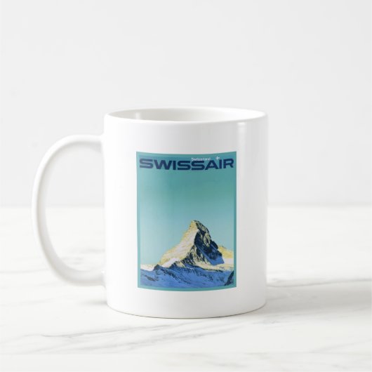 スイス航空、マッターホルン コーヒーマグカップ (左)