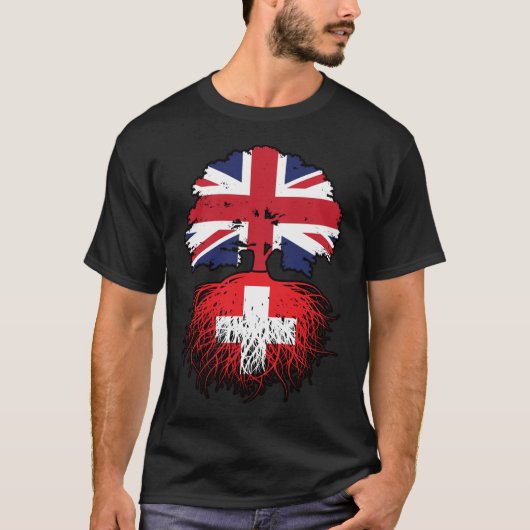 スイス英国統一された王国 Tシャツ (正面)
