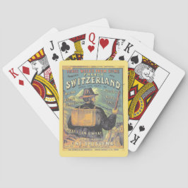 スイス観光ガイドヴィンテージカバーアート トランプ