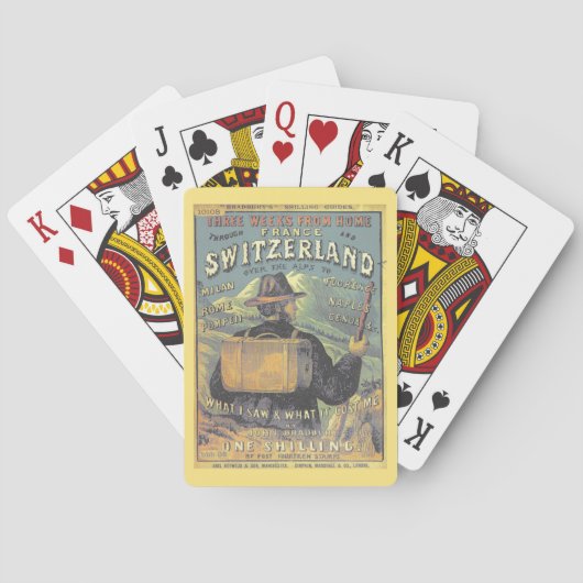 スイス観光ガイドヴィンテージカバーアート トランプ (裏面)